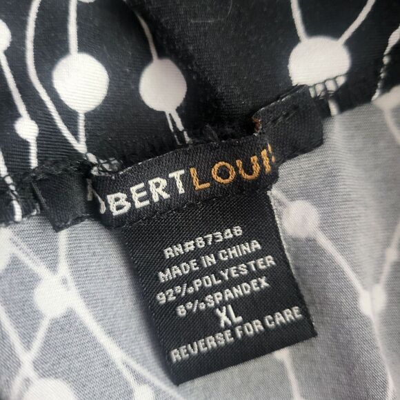 Robert Louis Maxi Skirt XL Womens Black White Pull On Stretch Modest - Picture 11 of 11